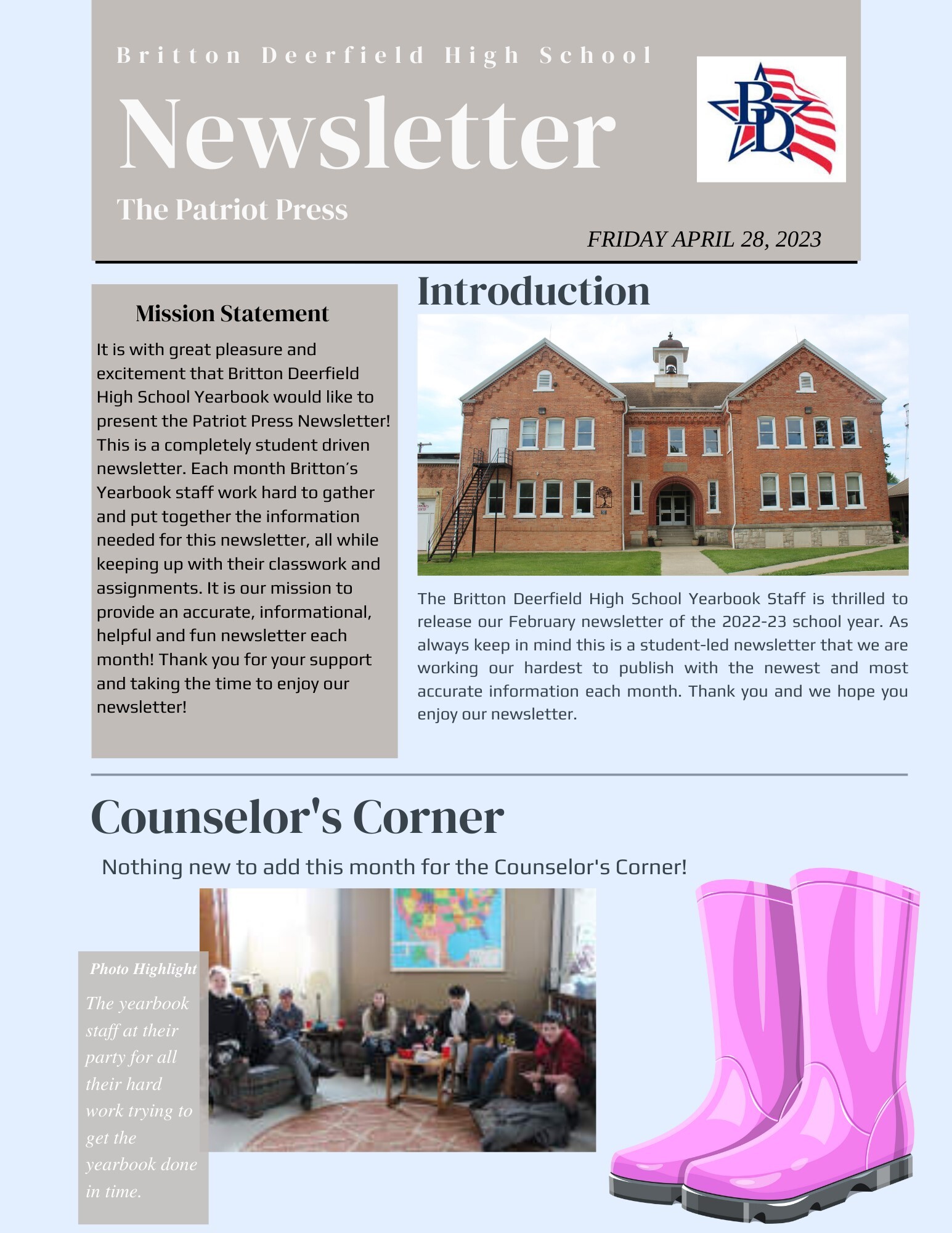 April 2023 Newsletter