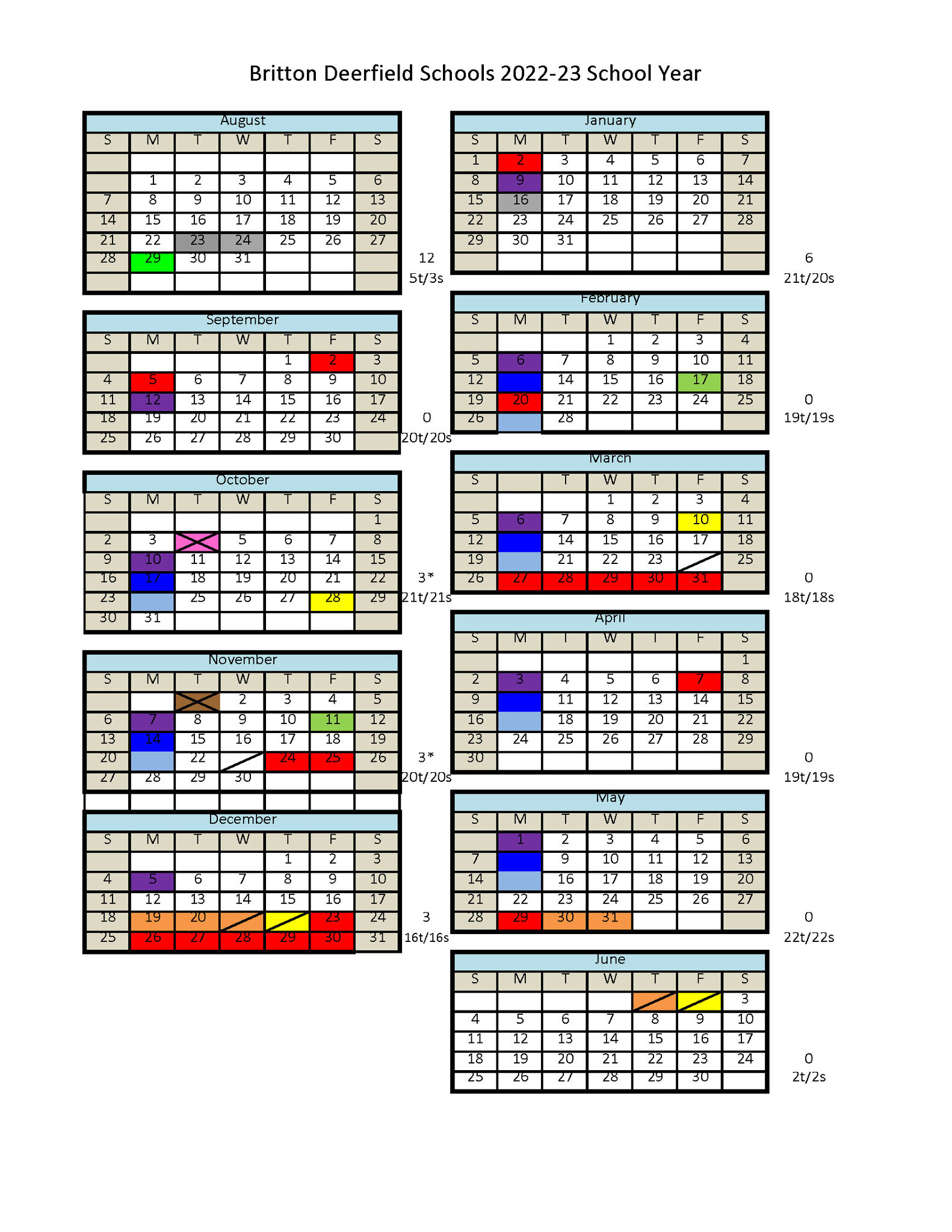 21-22 School Year Calendar